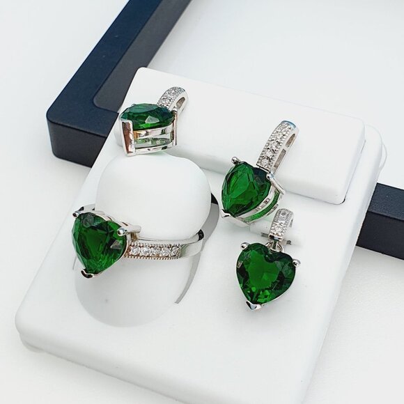 "925 Sterling Silver Cubic Zircon Jewelry Set, UU1P7A7107 - Picture 2 of 9